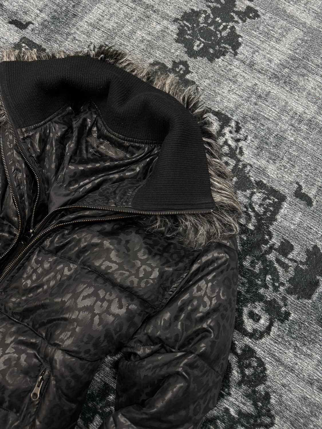 Place plan 00s vkei black leopard fur ja 상품이미지4