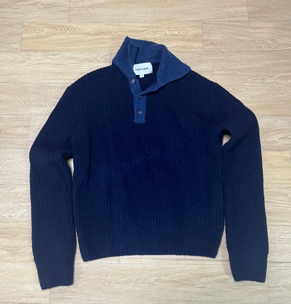 토니웩 알파카 카라 니트 M 상품이미지2