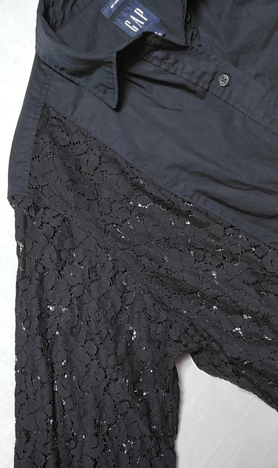 GAP 갭 레이스 믹스 오버사이즈 빅 셔츠 상품이미지3