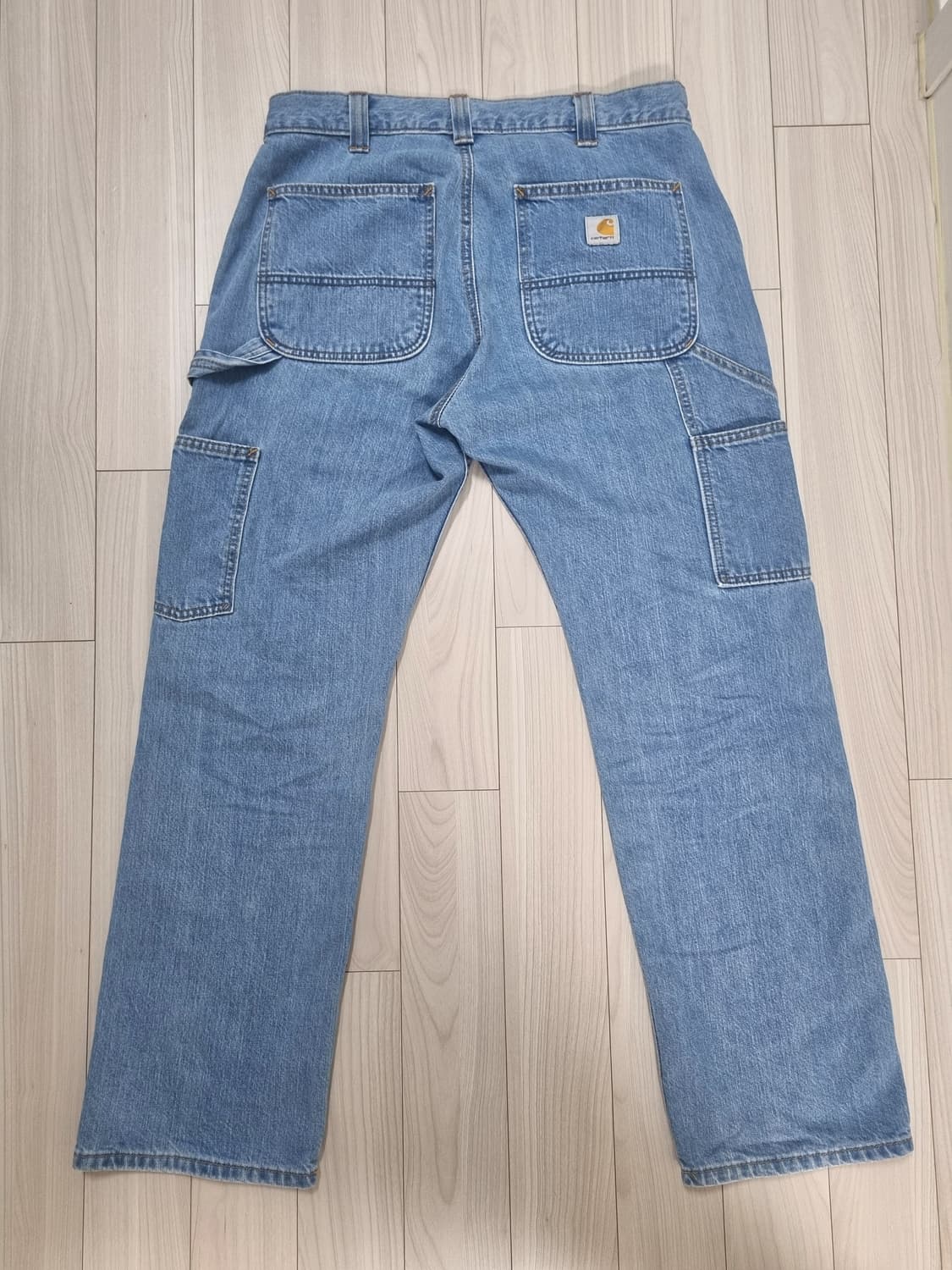 칼하트 싱글니 데님 카펜터 팬츠(31X30) 연청 상품이미지2