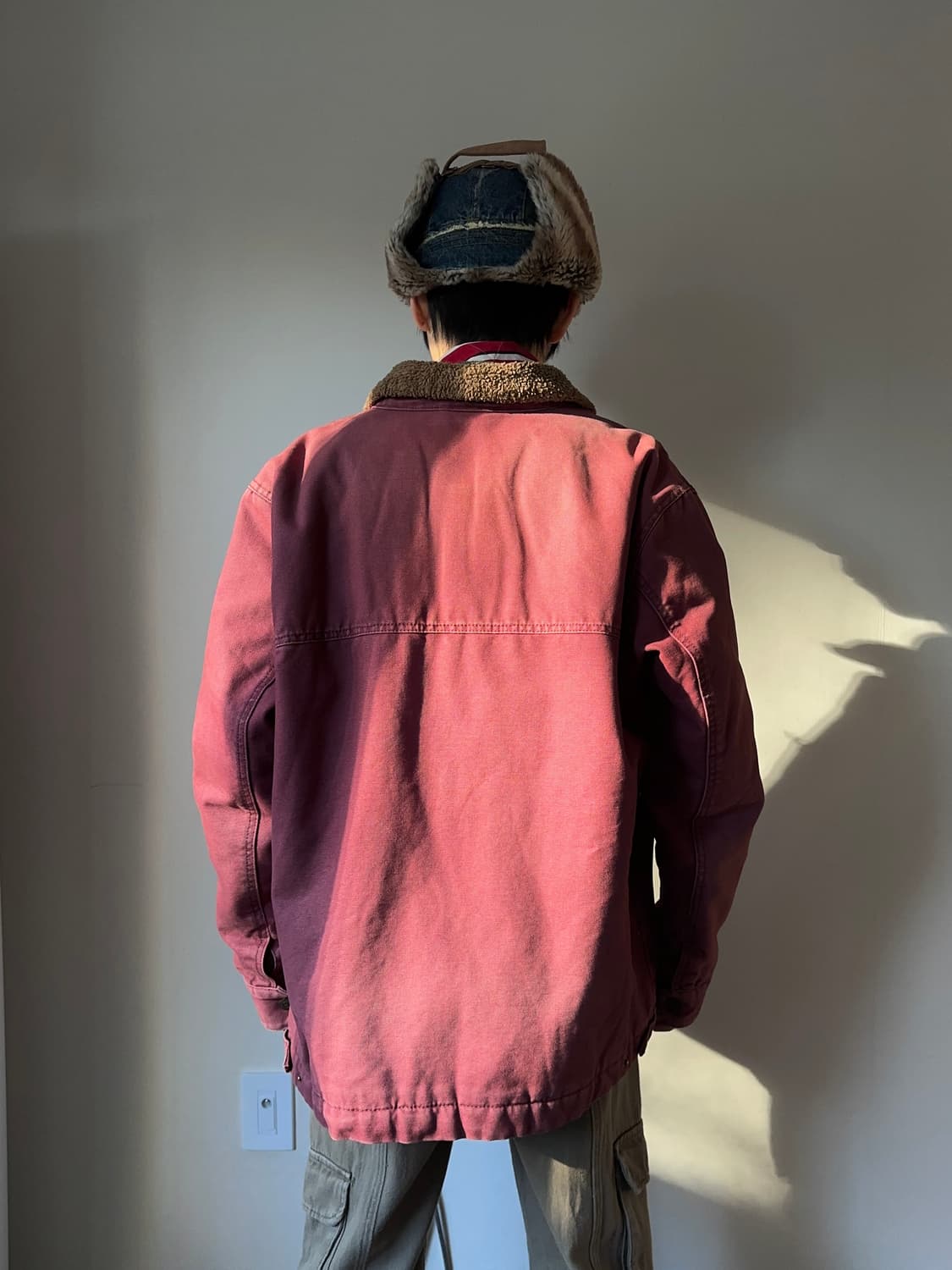 Pull & Bear 버건디 쉐르파 초어 자켓 상품이미지7