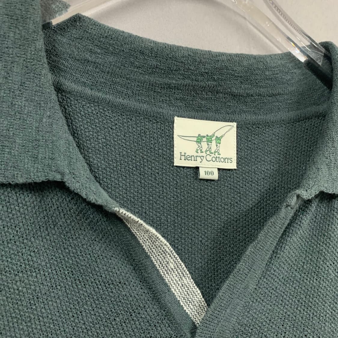 L 헨리코튼 그린 니트 PK 폴로 오픈 반팔 카라티 상품이미지4