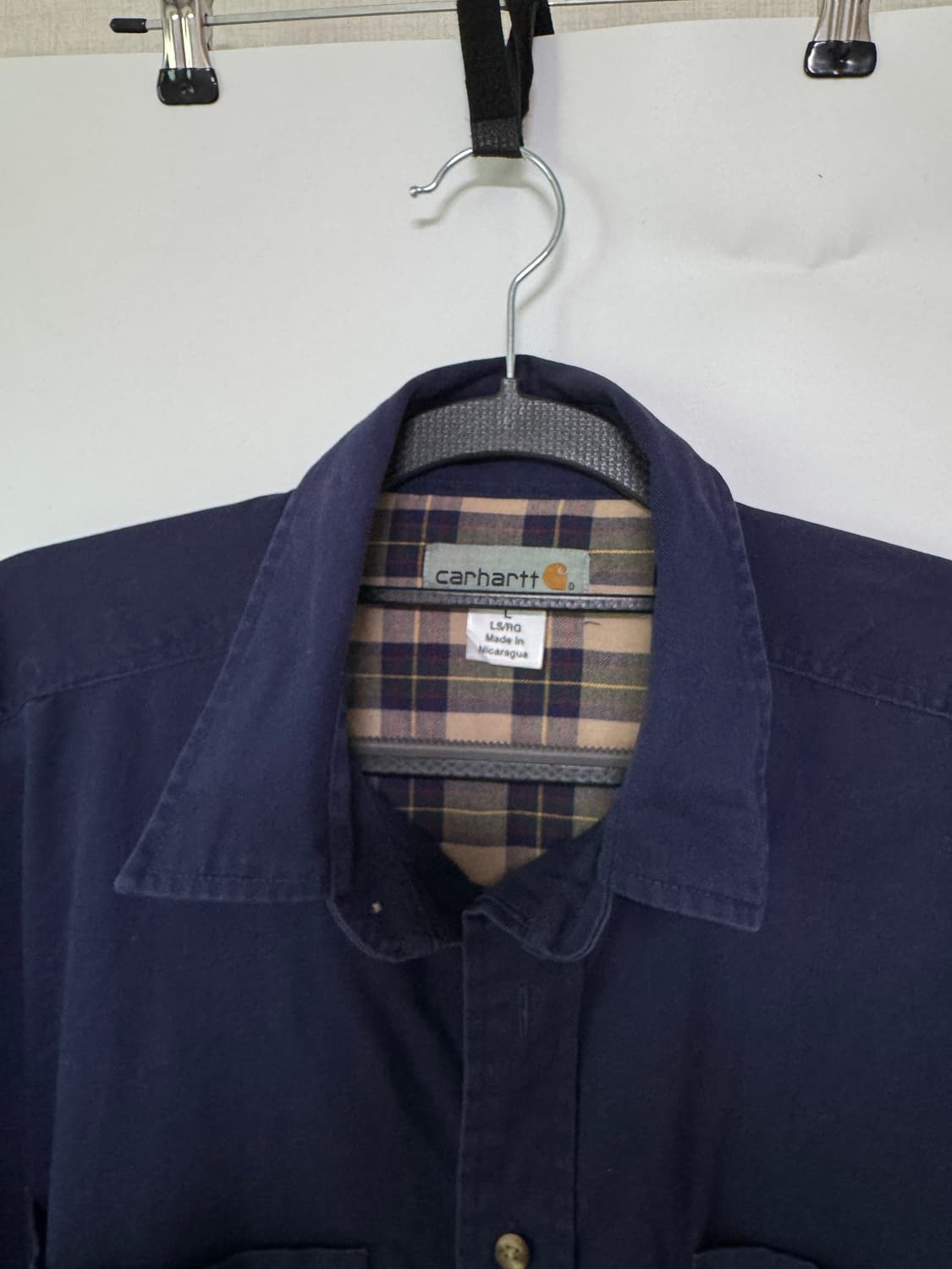 칼하트 네이비 워크 셔츠 100-105 상품이미지2