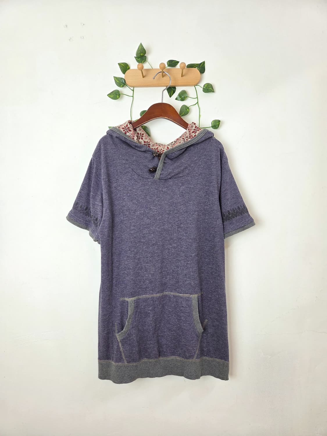 패턴 포인트 후드 상품이미지1