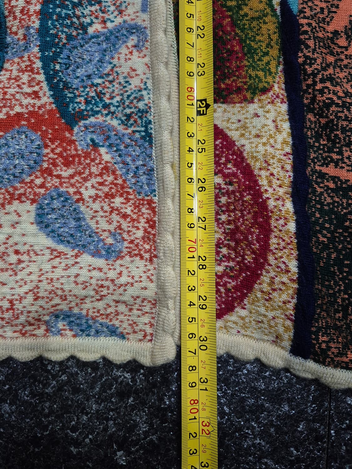 GECCU 게쿠 아이보리 멀티컬러 에스닉패턴 울100 니트 가디건 상품이미지8