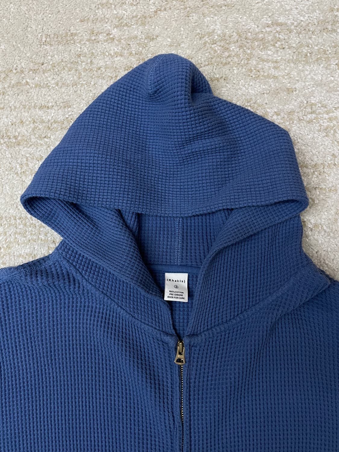 [M] Khakis 카키스 와플 후드집업 라이트 네이비   상품이미지2