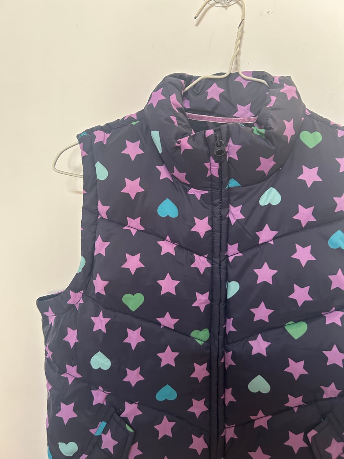 하트 별 패딩조끼 상품이미지2