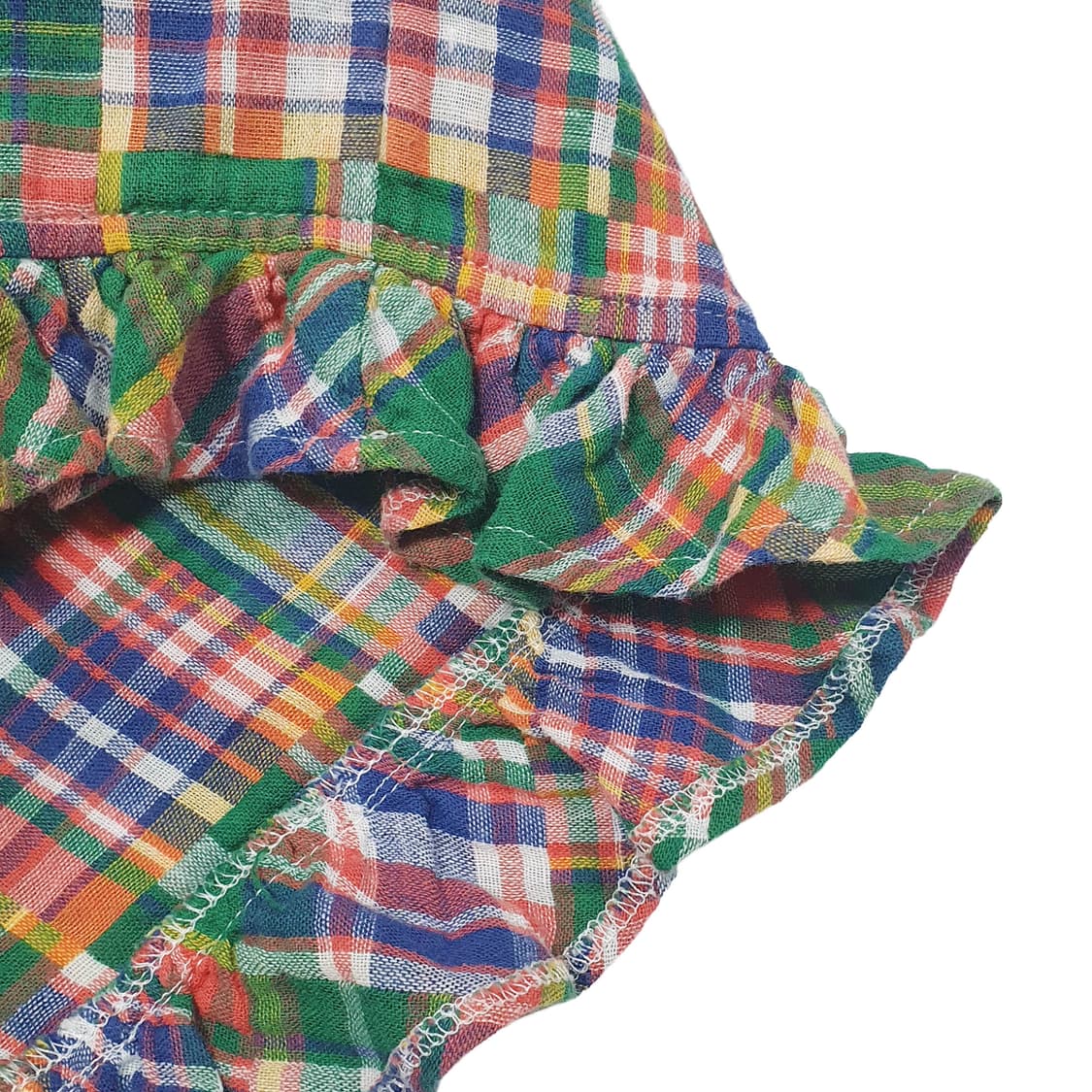 체크 프릴 숏팬츠 그린 상품이미지5