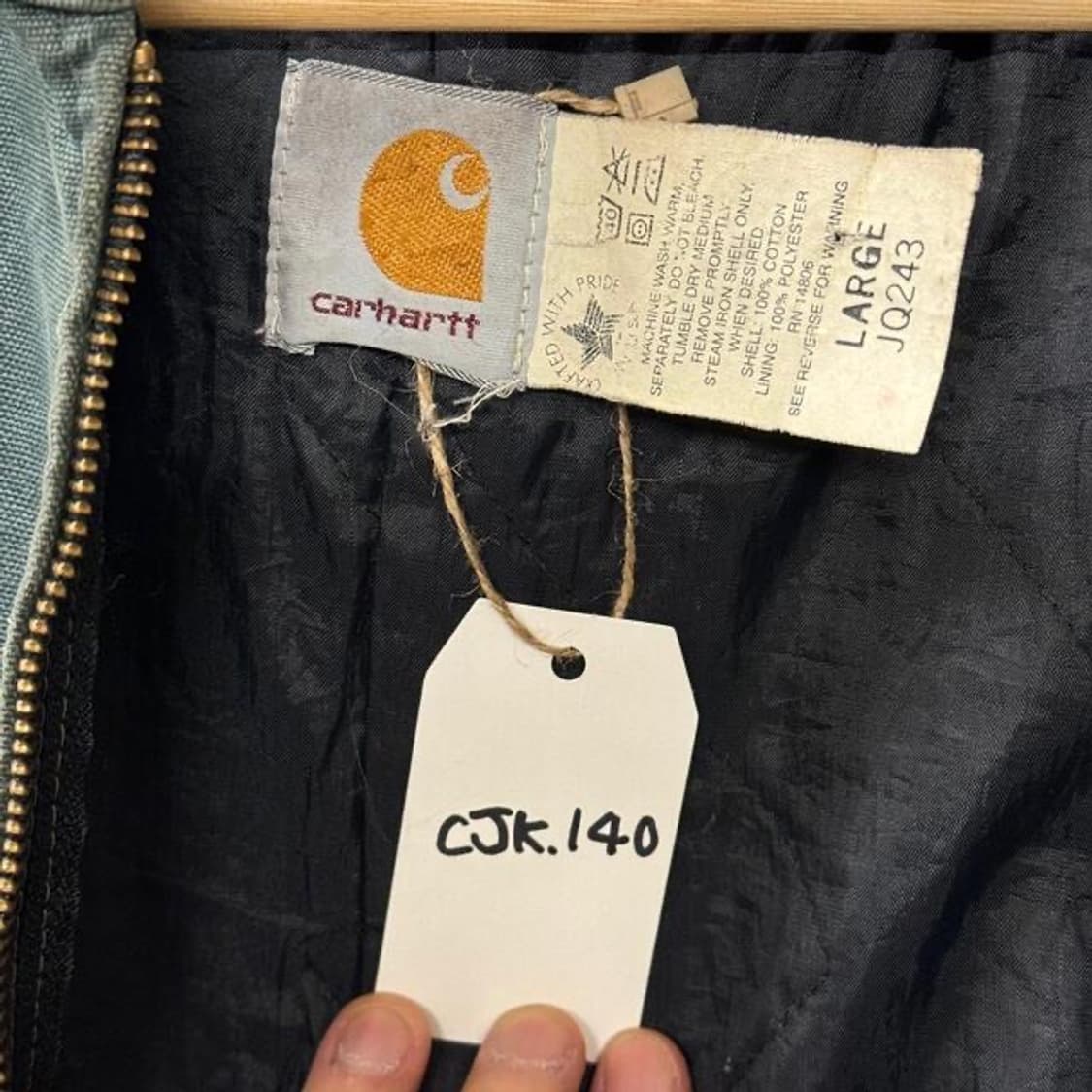 [L] 90s 칼하트 JQ243 HTG Duck 덕 액티브 자켓 상품이미지7