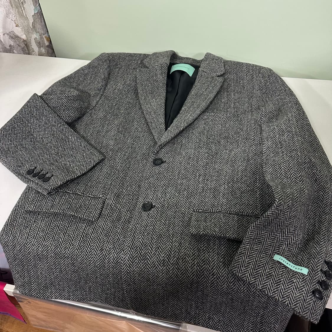 95-100 인스턴트펑크 헤링본 블레이저 상품이미지1