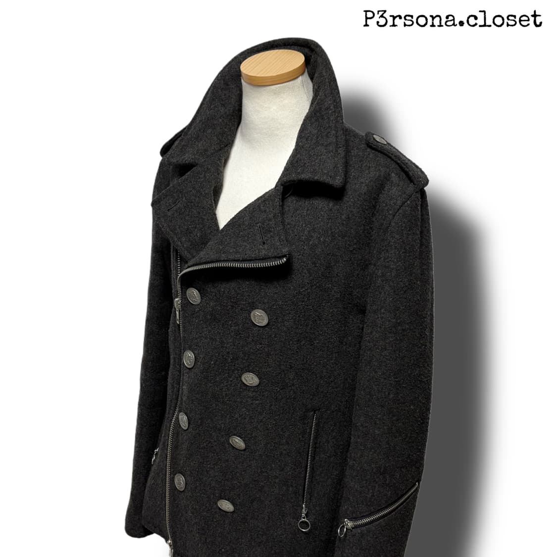 garcon wave wool pea coat 상품이미지8