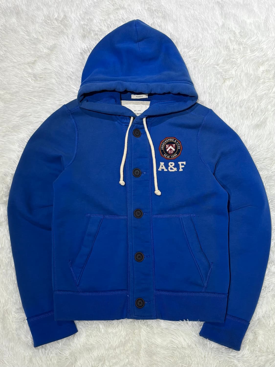 아베크롬비 블루 버튼 후드집업 상품이미지3