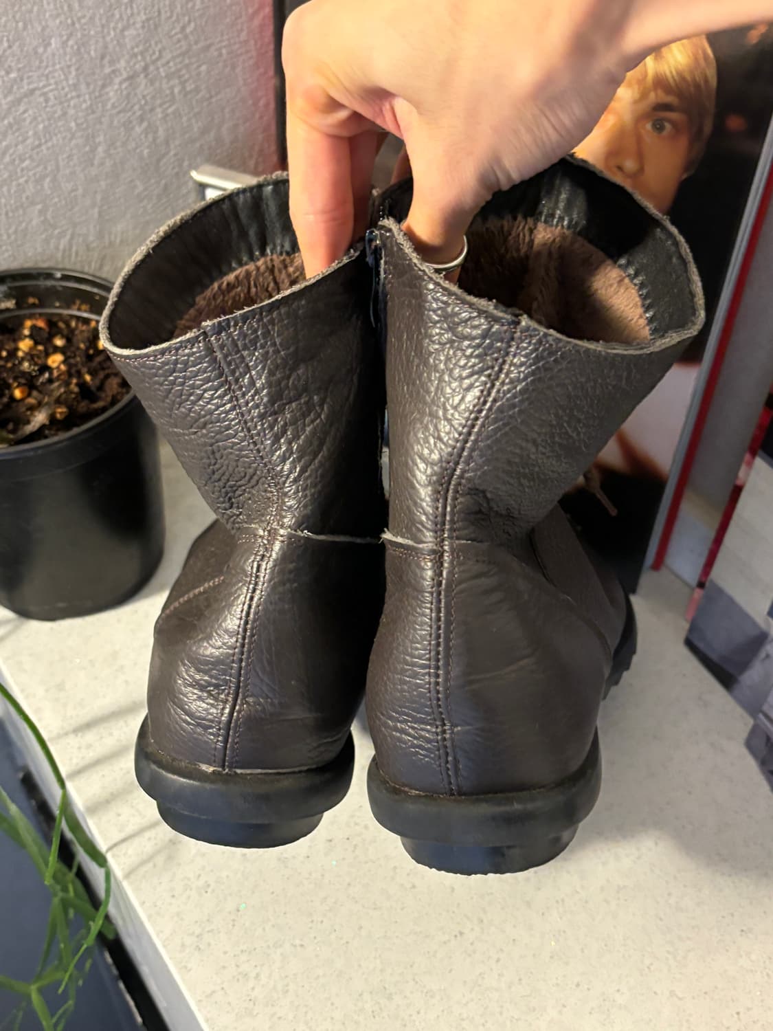 빈티지 레더 윈터 앵클부츠 상품이미지4