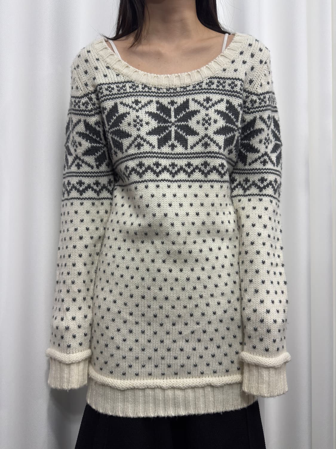 winter pattern onepiece 상품이미지1