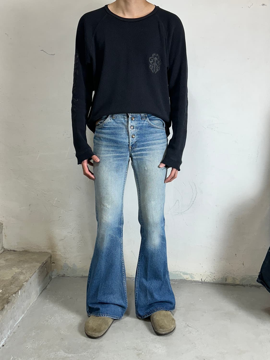 80's USA Made 빈티지 리바이스 684 벨바텀 부츠컷 체인스티치 상품이미지2