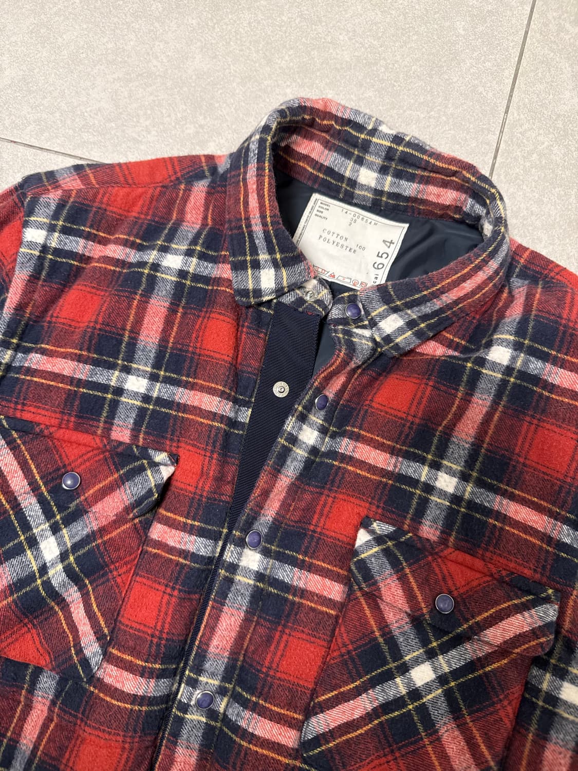 sacai 패딩셔츠 2size 상품이미지3