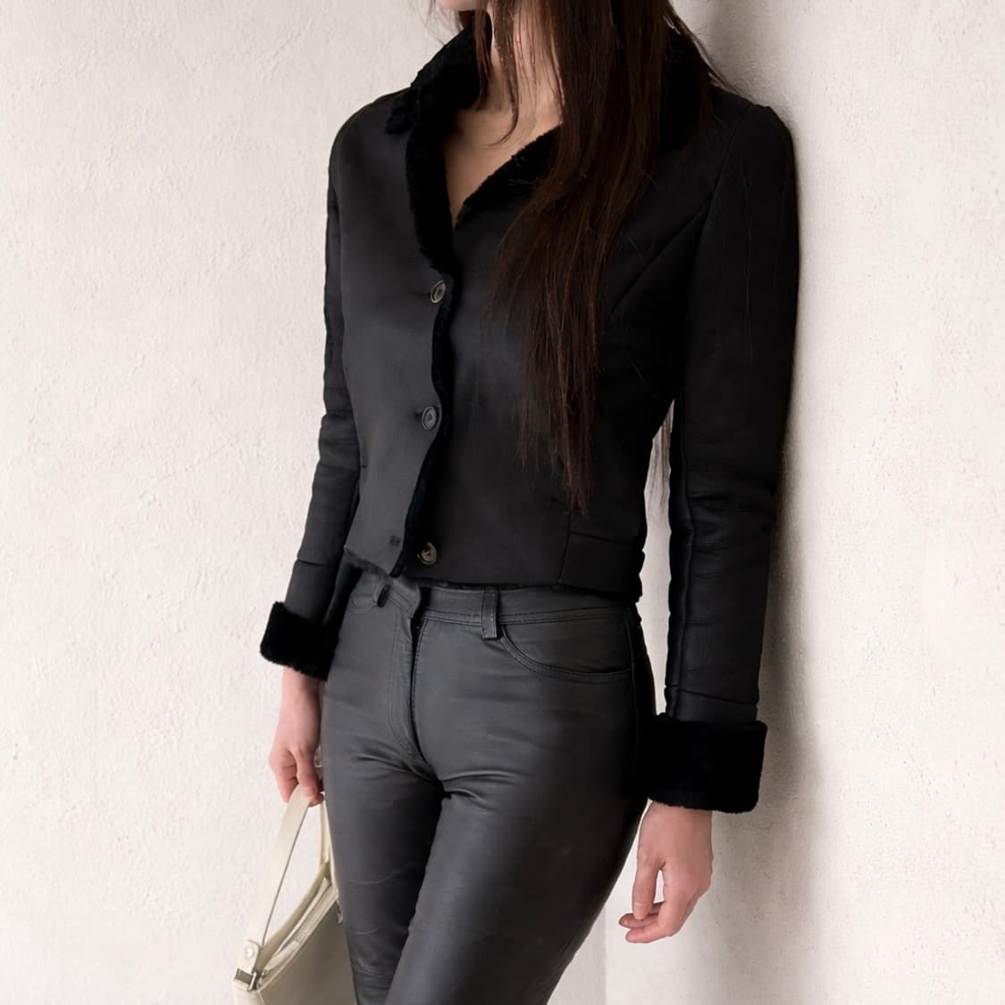 질샌더 jil sander navy 양가죽 무스탕 자켓 상품이미지1