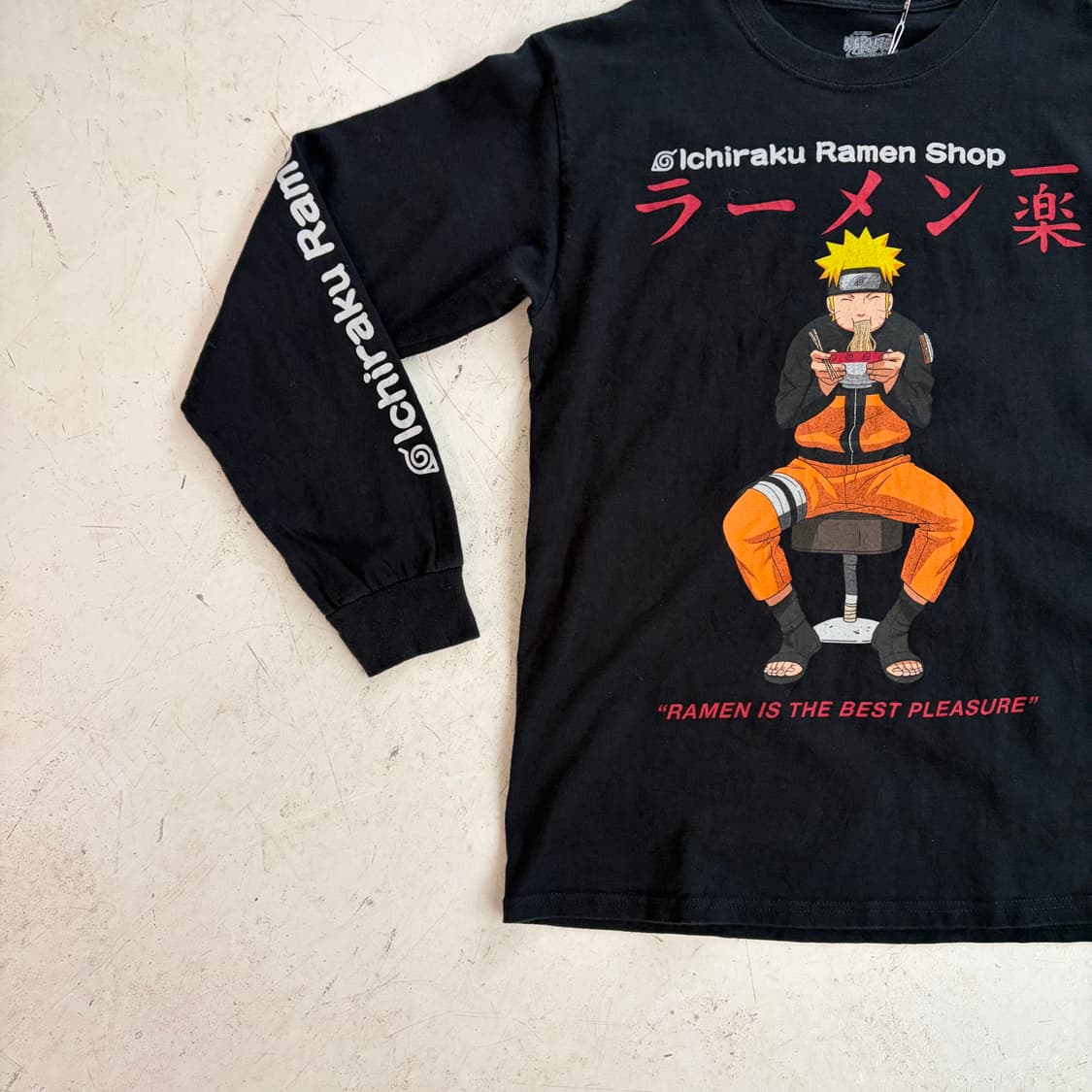 나루토 이치라쿠 라멘 오피셜 빈티지 롱슬리브 M 상품이미지3