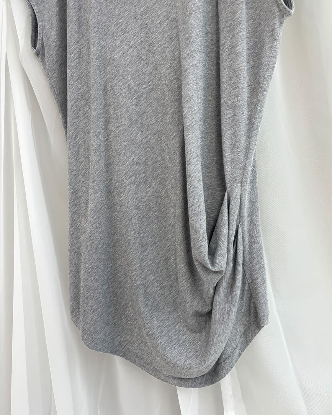 ICB one tuck unbalance long top 상품이미지7
