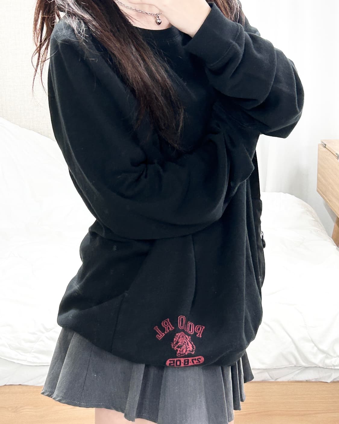 폴로 블랙 슬리브 맨투맨 상품이미지3