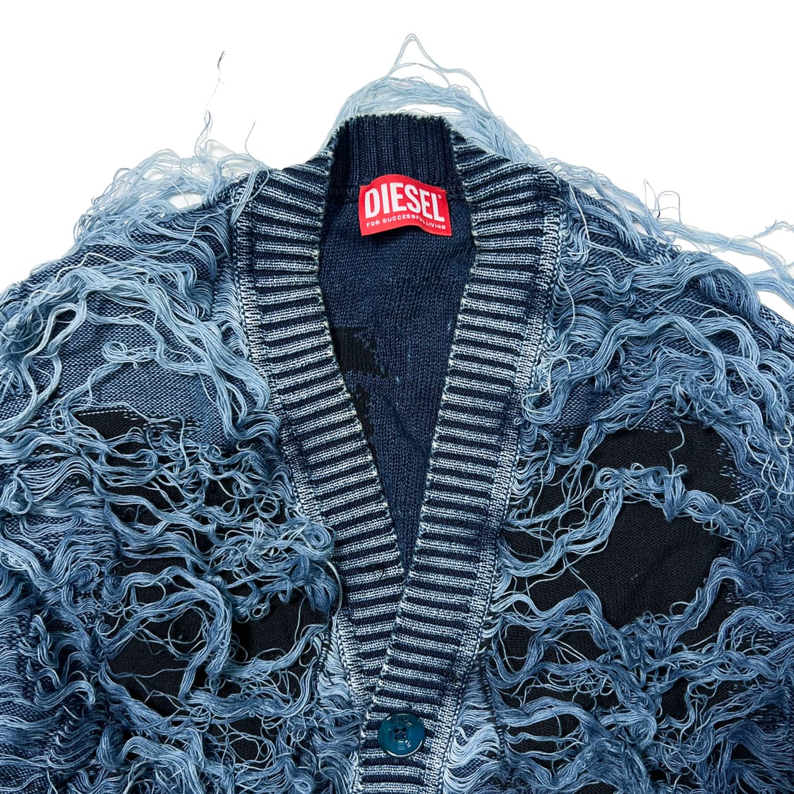디젤 24ss K-Boboli 디스트로이드 인디고 가디건 (L) 상품이미지3
