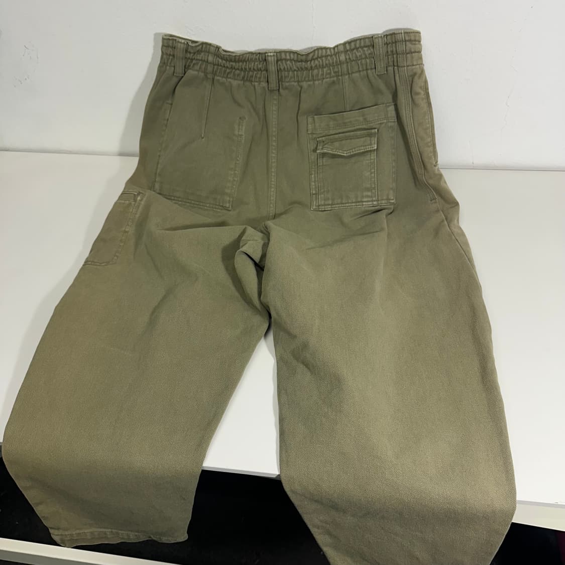 XL 송지오옴므 카키 루즈레귤러핏 10부 코튼 카고팬츠 상품이미지5