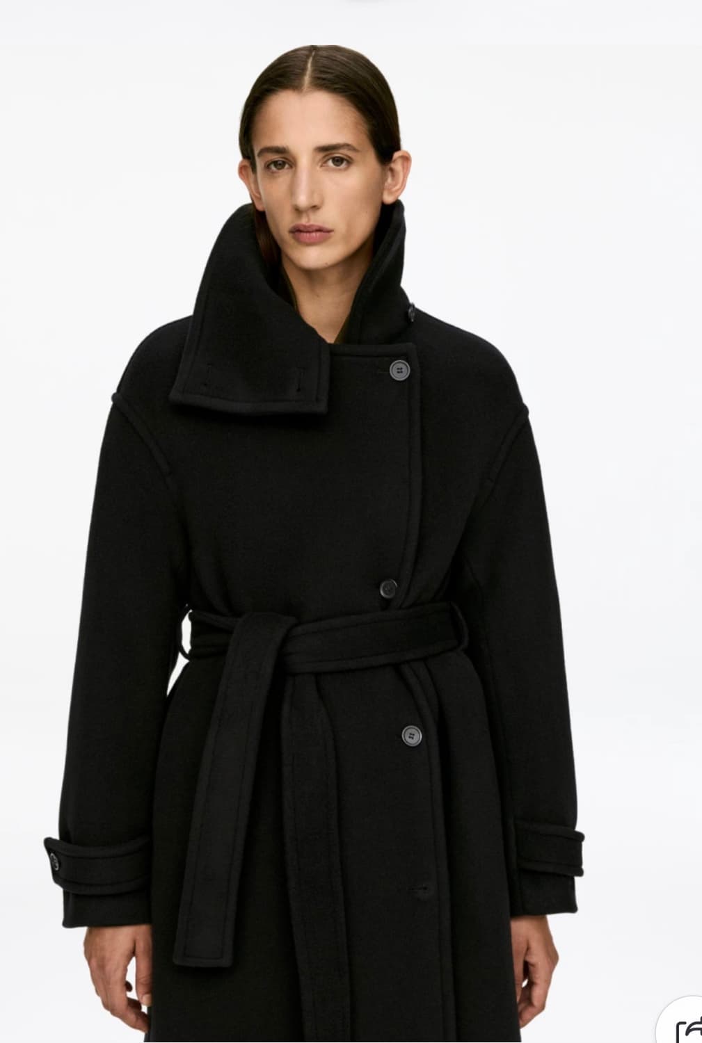 구해요) 오버사이즈 울 블렌드 코트 (블랙) 상품이미지2