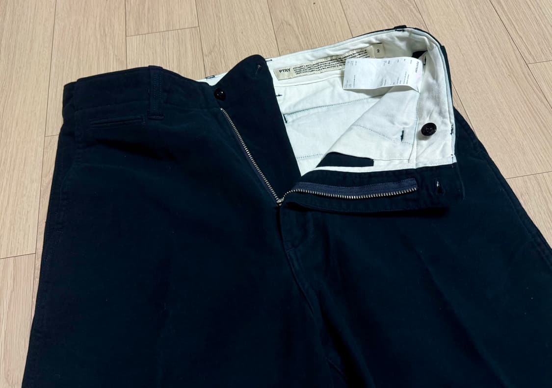 포터리(POTTERY) 코튼 몰스킨 오피서 치노 2 다크 네이비 상품이미지5