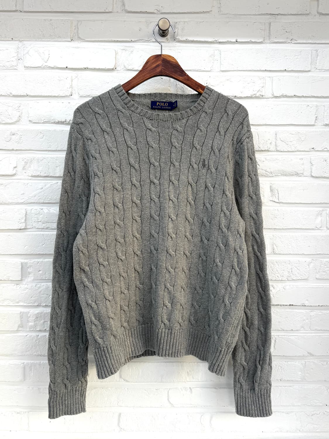 폴로 그레이 꽈베기 니트 상품이미지3