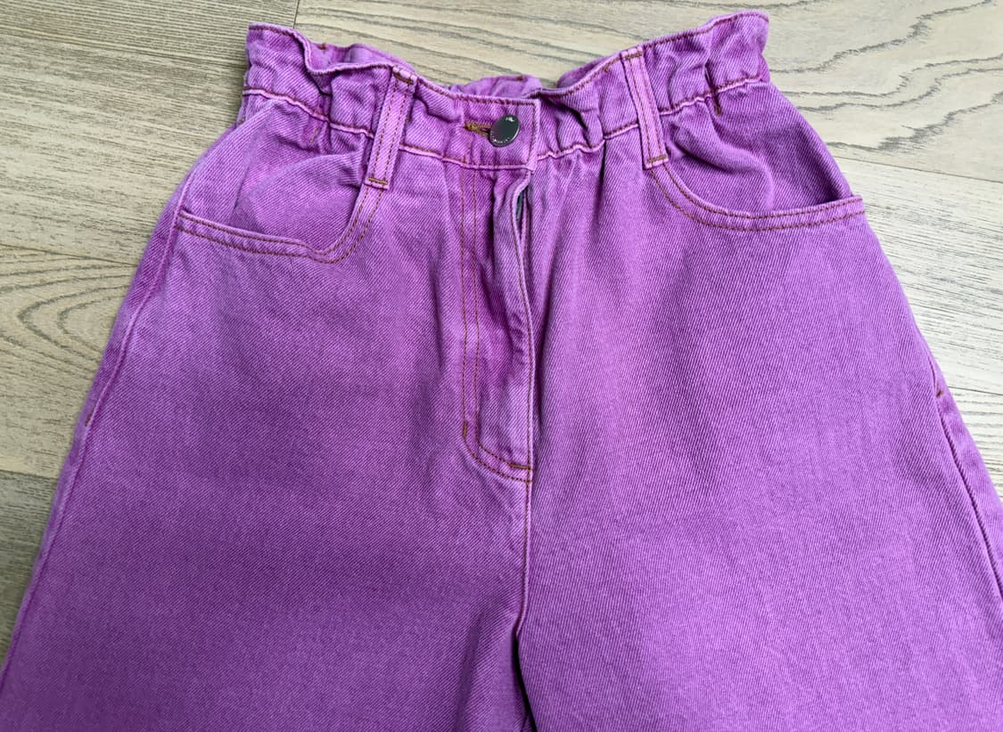 (1회착용) 아떼 바네사브루노 핑크 와이드 밴딩 데님 팬츠 36 상품이미지3