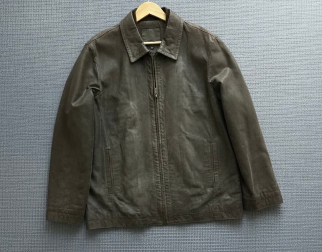 헨리코튼 빈티지 워싱 카프스킨 레더 자켓 상품이미지3