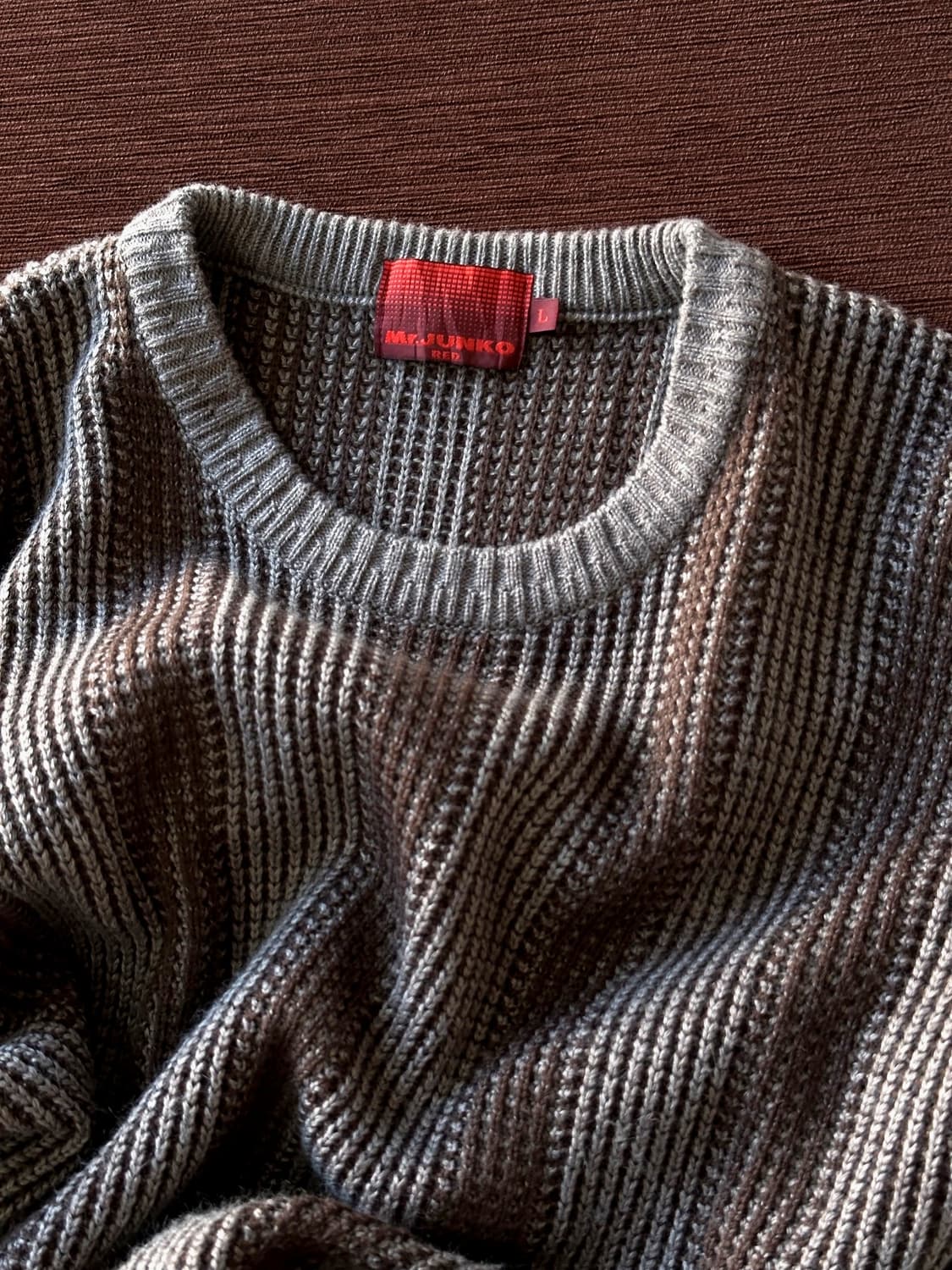 Wool acrylic fabric design knit P/O 상품이미지2