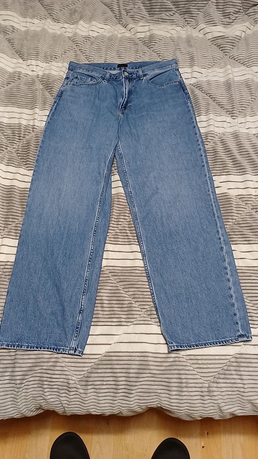 유니클로 와이드청바지 33인치 기장109 상품이미지1