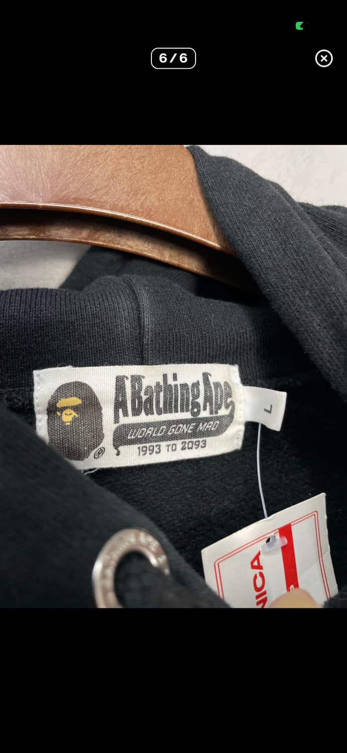 베이프 빅페이스로고 블랙 후드티 A3509 상품이미지6