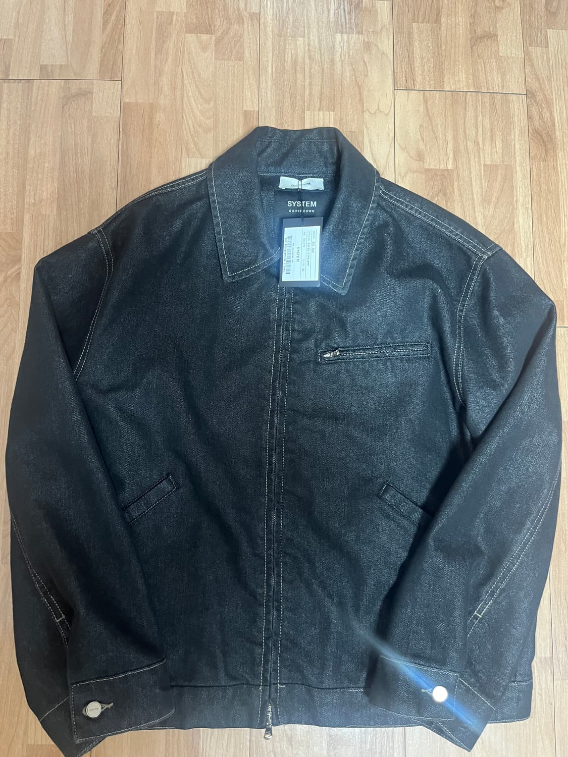시스템옴므 흑청 워크자켓 100사이즈 새상품 정가이하 양도합니다. 상품이미지1