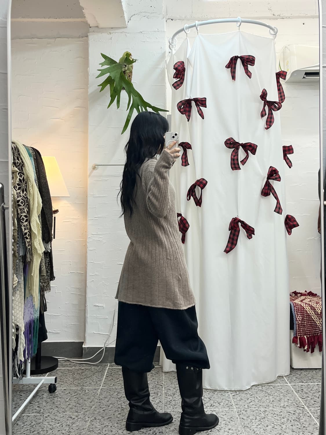 Natural brown long cardigan 상품이미지2