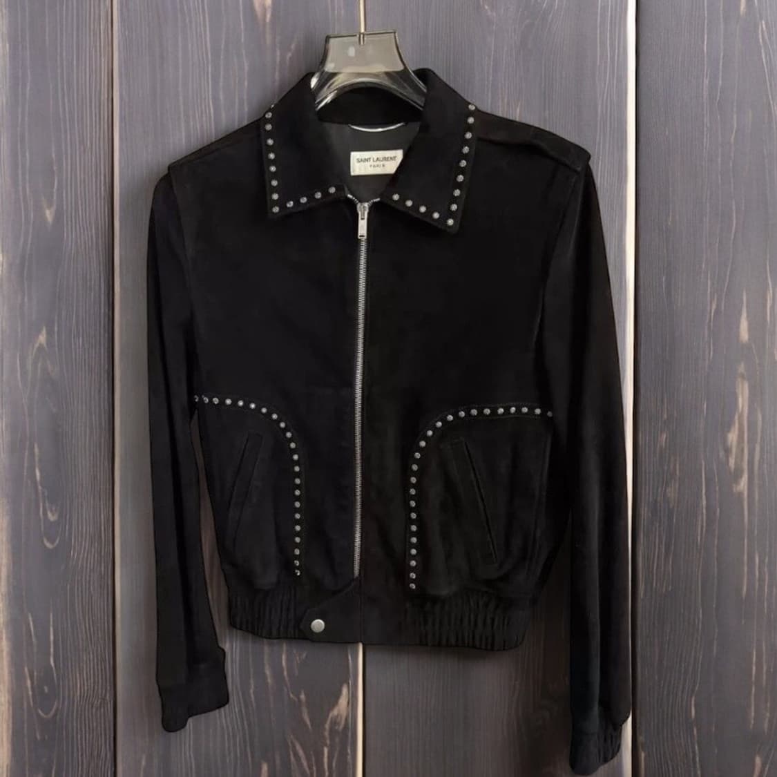 [BTS 지민님 착용] 생로랑 20ss 스터드 스웨이드 자켓 상품이미지5