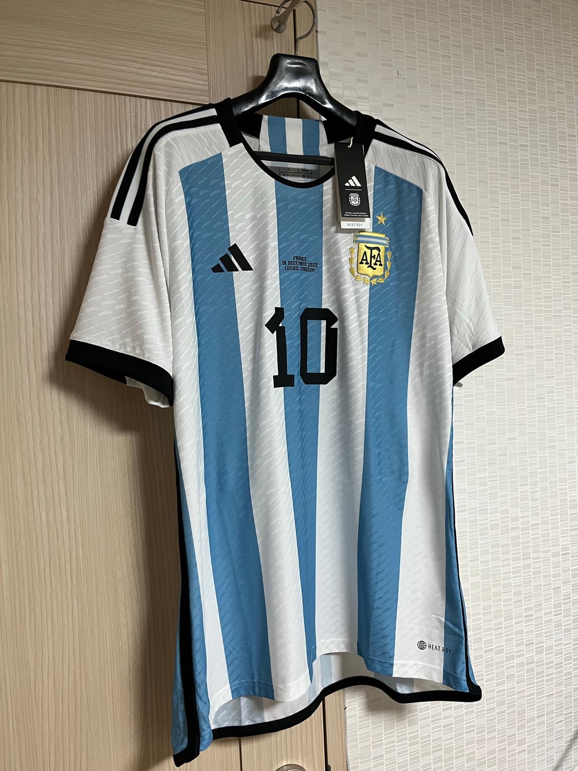 [L] 아르헨티나 22-24 카타르월드컵 결승 유니폼 어센틱 메시 상품이미지1