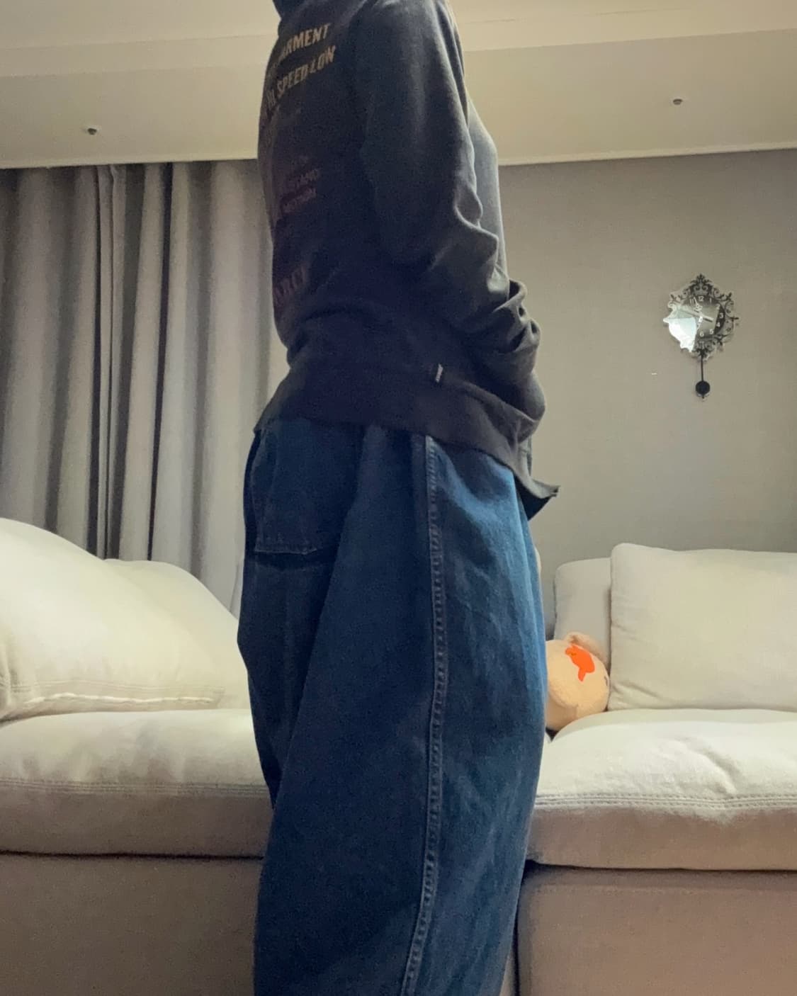 디엠빈티지 두붙바 중진청 데님 벌룬 커스텀 핀터깔 팬츠 상품이미지3