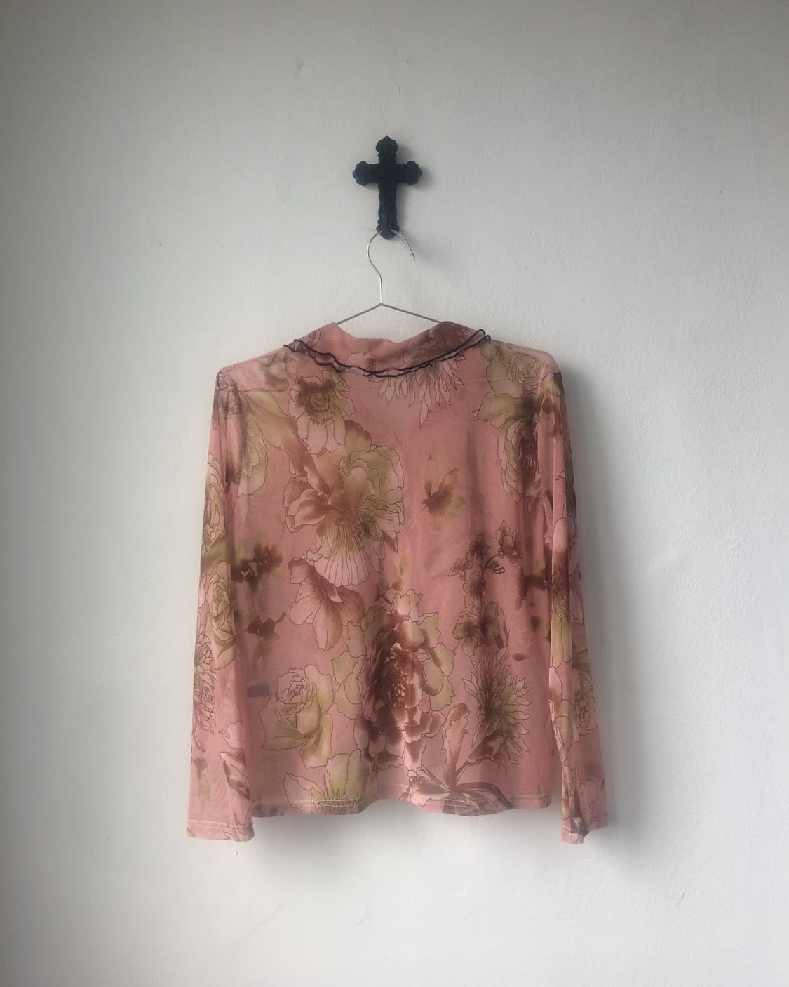 flower pattern mesh blouse 상품이미지3