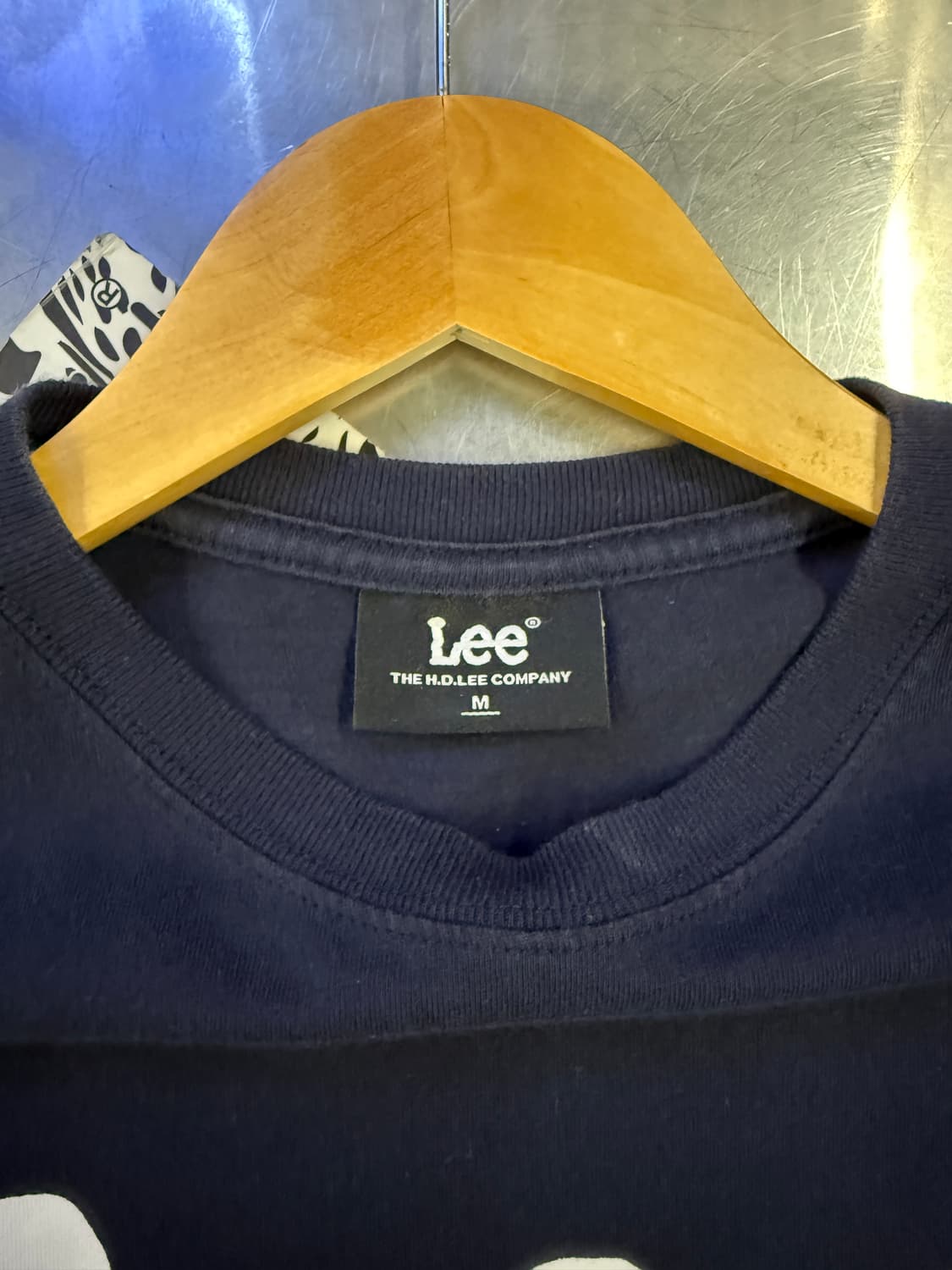 Lee 리 기본 로고 프린팅 네이비 반팔티 M 상품이미지5