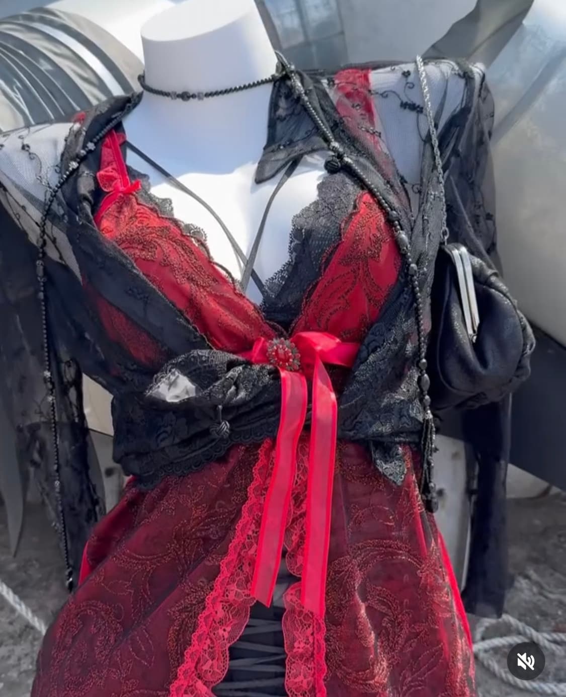 빈티지 섹시 고스 코디 세트 케토하우스 와이즈걸 큐빈티지 펑크 갸루 상품이미지2