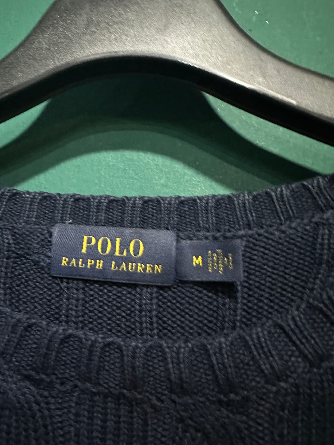 폴로 꽈베기니트 네이비M 상품이미지3