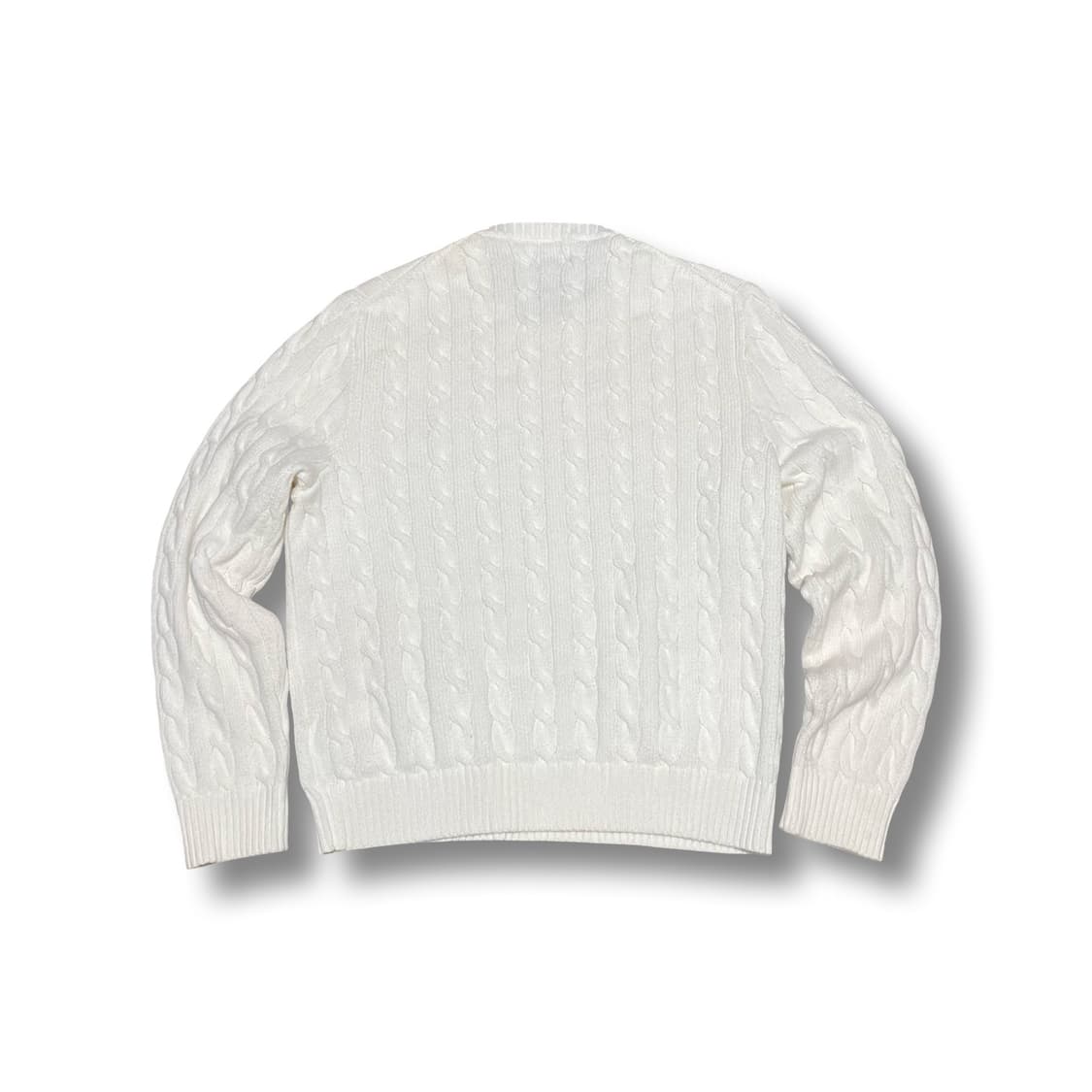 [XL] 폴로 랄프로렌 꽈배기 케이블 빈티지 니트 화이트 상품이미지4