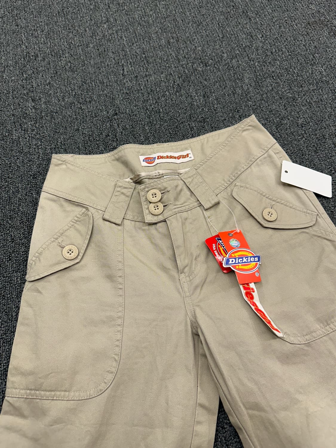 XS) 디키즈 베이지 부츠컷 카고팬츠 상품이미지3