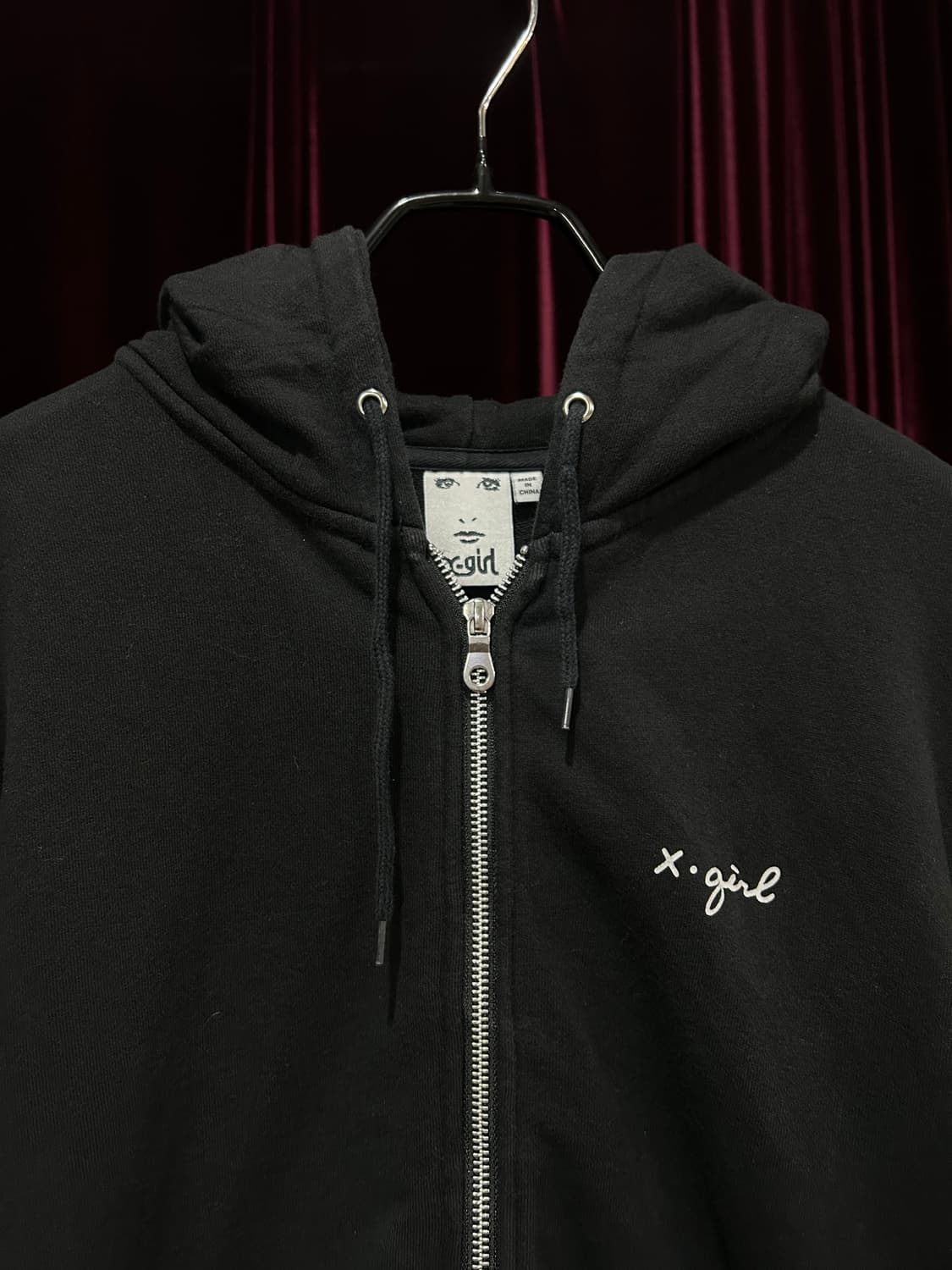 X-GIRL cursive logo hoodie zip-up 상품이미지2
