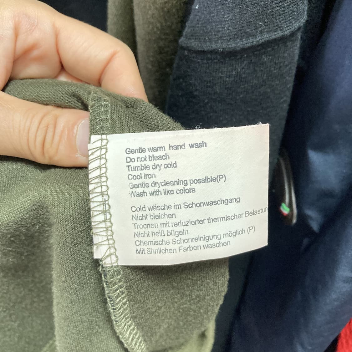 베테제 남성오버핏긴팔티셔츠 카키 2사이즈 상품이미지5