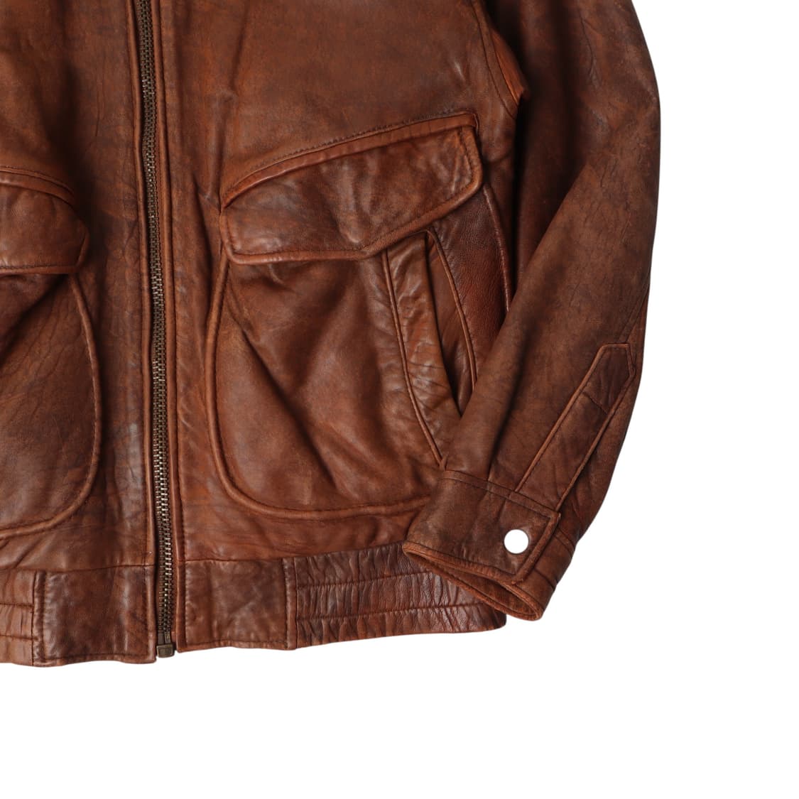 Lmogees 빈티지 시어링 봄버 레더자켓 상품이미지4