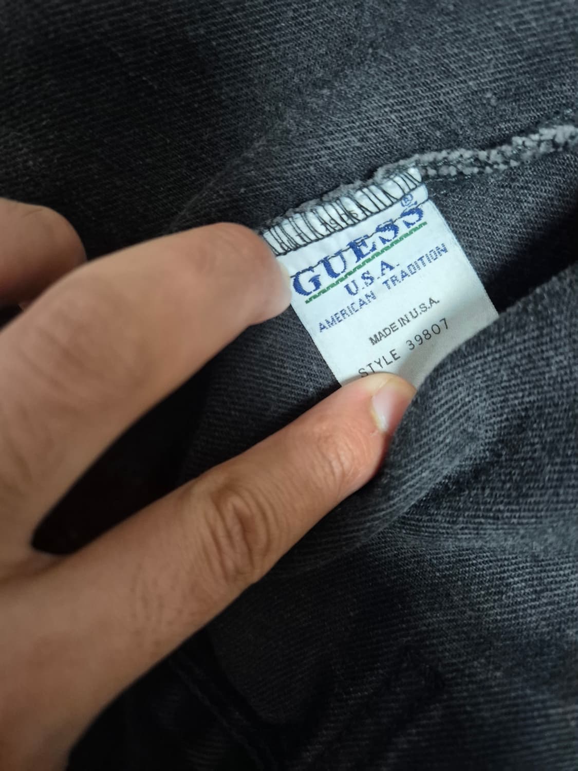 90s guess 흑청 데님자켓 상품이미지4