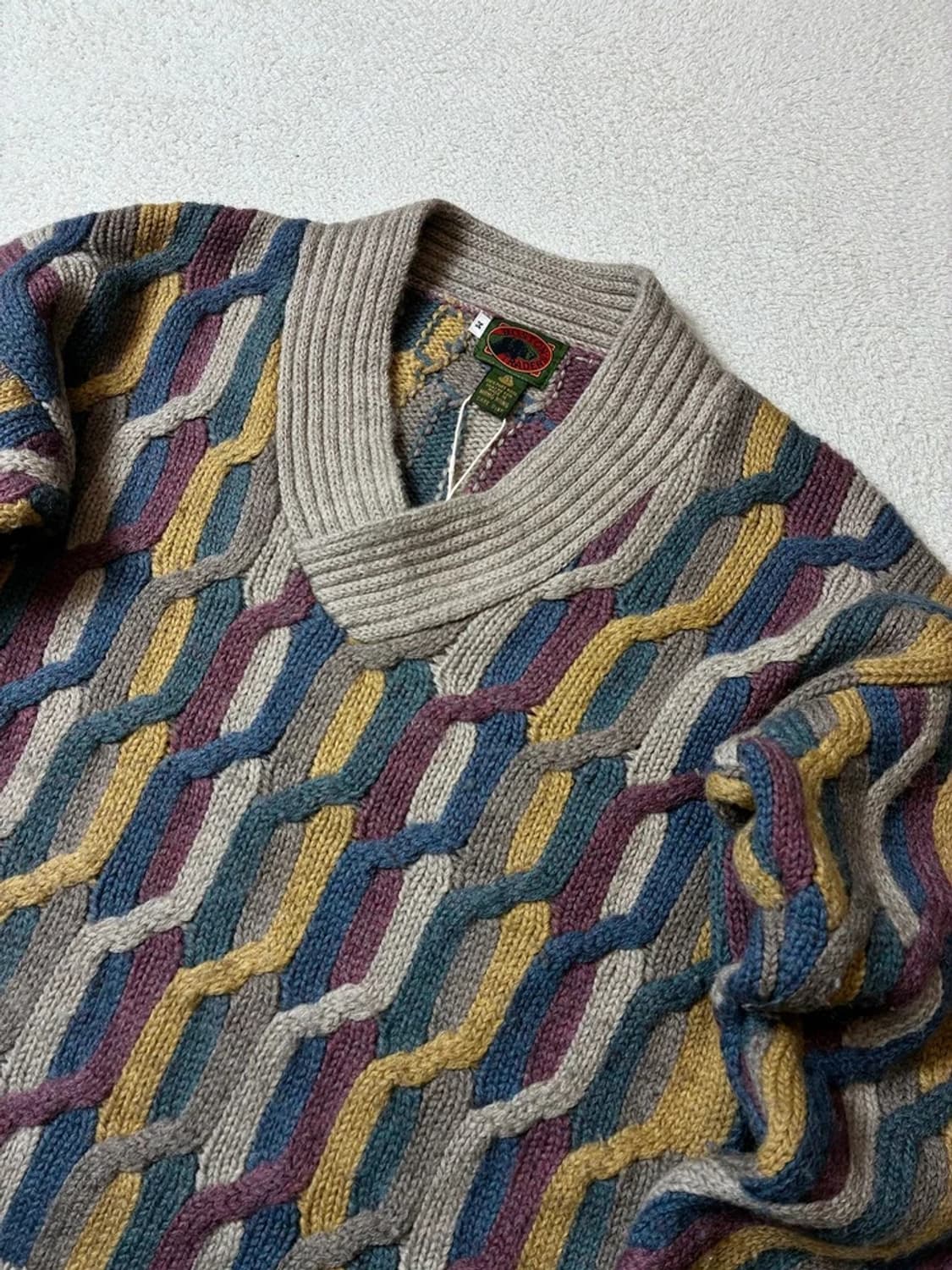 보스턴트레이더스 80's 퓨어 울 자카드 니트 PN7968 상품이미지2